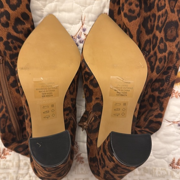 Over the knee leopard fabric boots express 7 - Picture 2 of 4